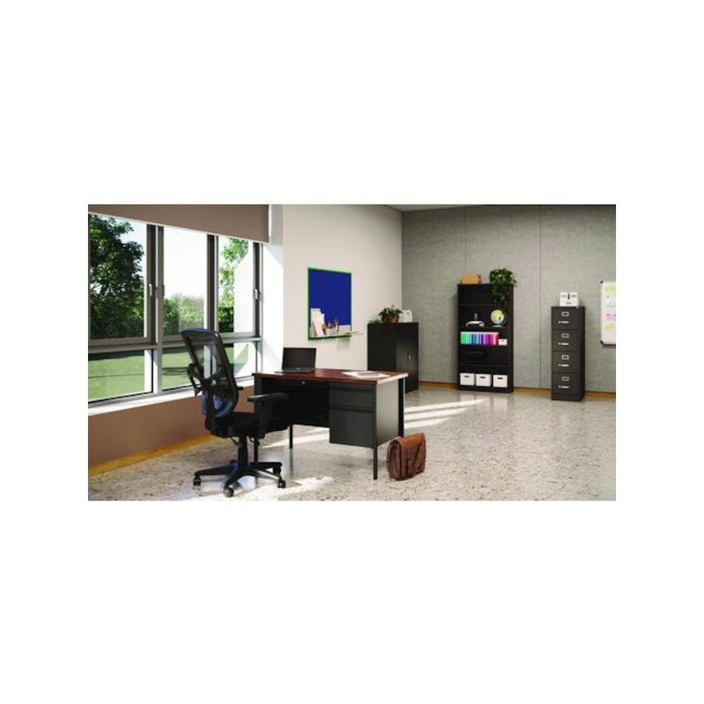 Alera Valencia Series Bookcase, Five-Shelf, 31.75w x 14d x 64.75h, Espresso. Picture 9
