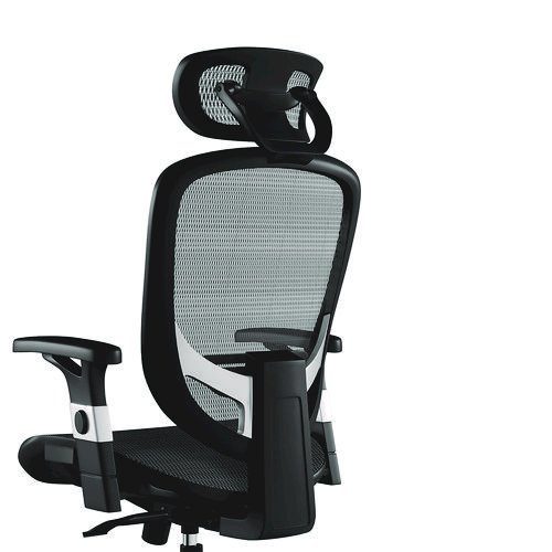 Alera Minerva Ergonomic Mesh Swivel Task Chair, Support Up to 275lb, 17.24 to 20.98 Seat Height, Black Seat/Back, Silver Base. Picture 3
