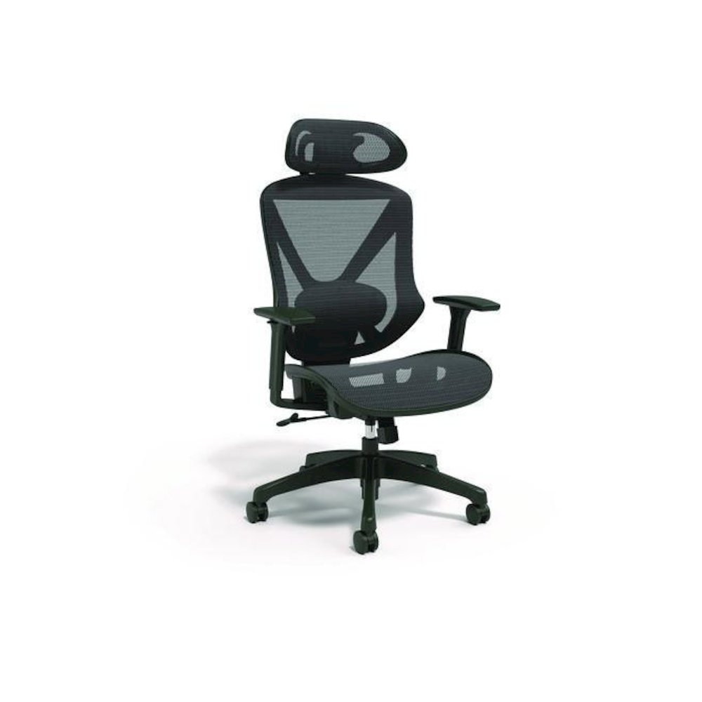 Alera Taunton Ergonomic Mesh Swivel Task Chair, Supports Up to 275lb, 17.44 to 20.98 Seat Height, Black Seat/Back, Black Base. Picture 1