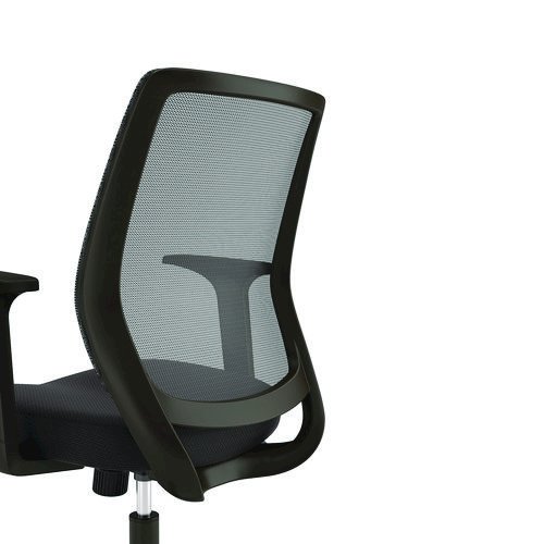 Alera Wessex Ergonomic Fabric Mesh Swivel Task Chair, Supports Up to 275lbs, 17.09 to 20.83 Seat Height, Black Seat/Back/Base. Picture 3