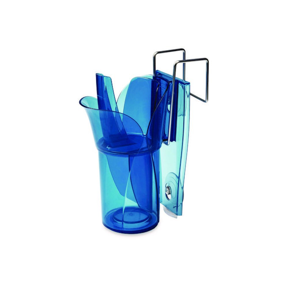 Saf-T-Scoop and Guardian System for Ice Machines, 12 oz to 16 oz Ice Scoop, Transparent Blue, 50/Carton. Picture 5