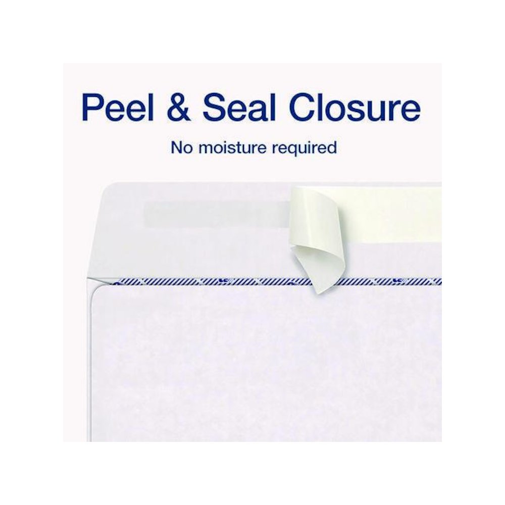 3-Up 1099-NEC Peel and Seal Double-Window Security Tint Envelopes, Commercial Flap, 8.75 x 3.75, White, 24/Pack. Picture 6