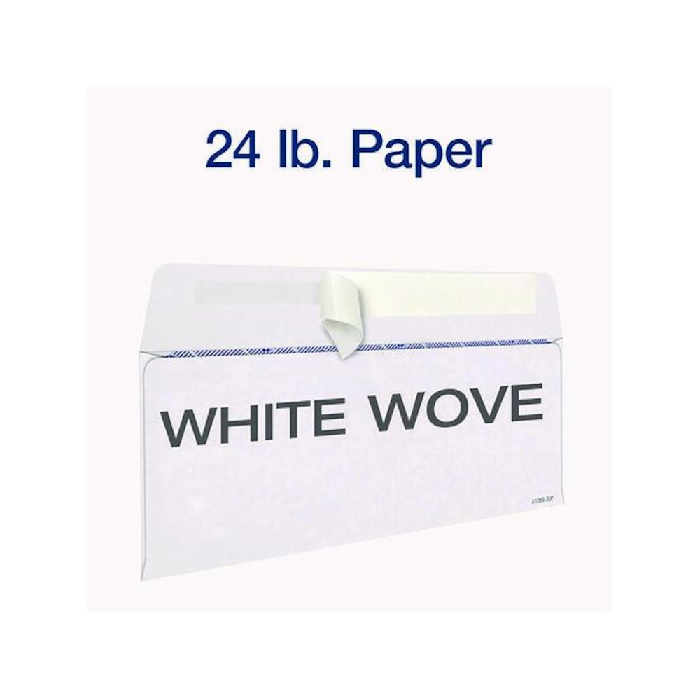 3-Up 1099-NEC Peel and Seal Double-Window Security Tint Envelopes, Commercial Flap, 8.75 x 3.75, White, 24/Pack. Picture 7