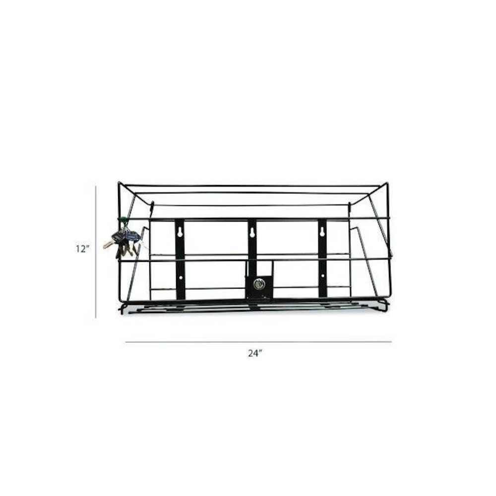 Locking Rack for 3 Liter PDC Cleaner Bottles, 1-Shelf, 24w x 10d x 12h, Black. Picture 2