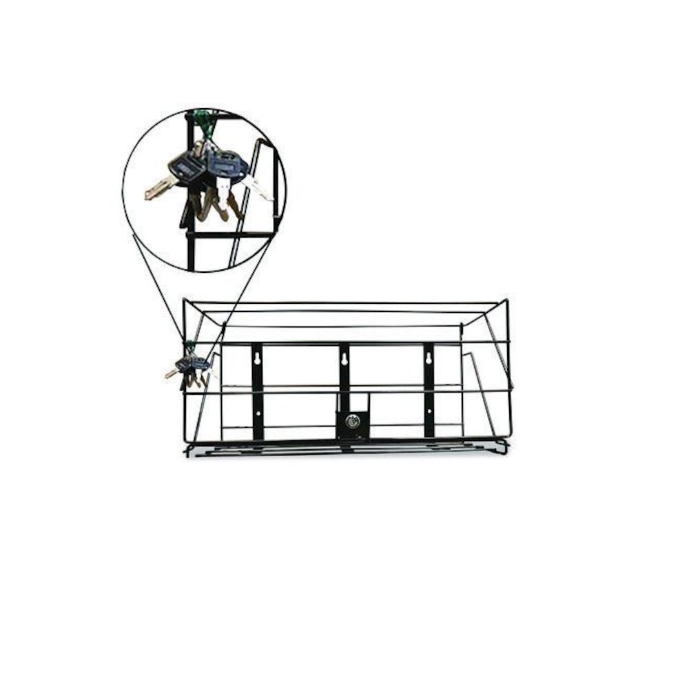 Locking Rack for 3 Liter PDC Cleaner Bottles, 1-Shelf, 24w x 10d x 12h, Black. Picture 3