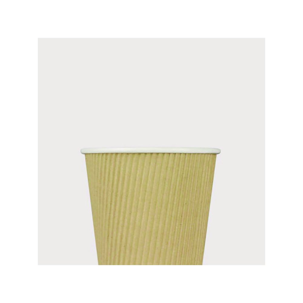 Ripple Hot Cups, 10 oz, Paper, Kraft/White, 500/Carton. Picture 2