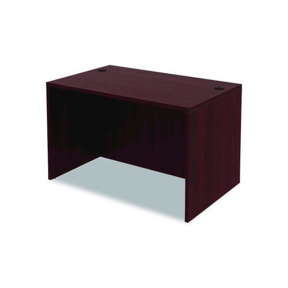 Alera Valencia Series Straight Front Desk Shell, 47.25" x 29.5" x 29.63", Mahogany. Picture 2