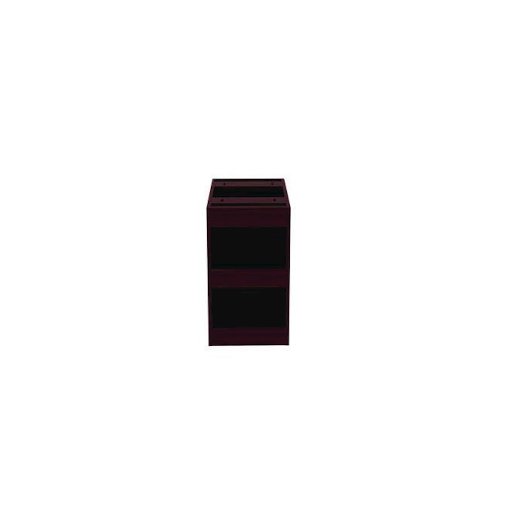 Alera Valencia Series Full Pedestal File, Left or Right, 2 Legal/Letter-Size File Drawers, Mahogany, 15.63" x 20.5" x 28.5". Picture 5