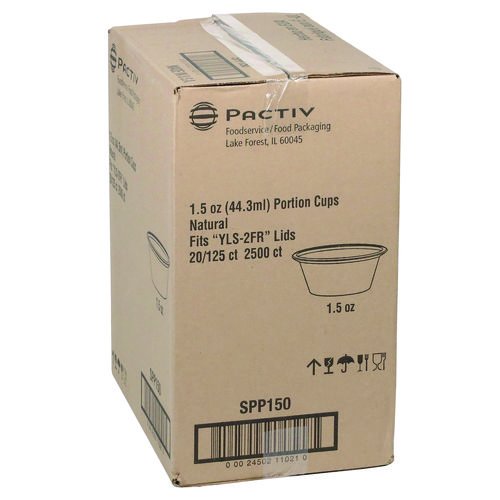 Plastic Portion Cup, 1.5 oz, Translucent, 125/Sleeve, 20 Sleeves/Carton. Picture 2
