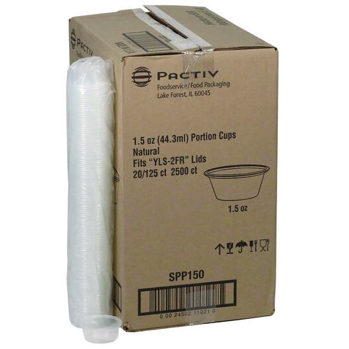 Plastic Portion Cup, 1.5 oz, Translucent, 125/Sleeve, 20 Sleeves/Carton. Picture 5