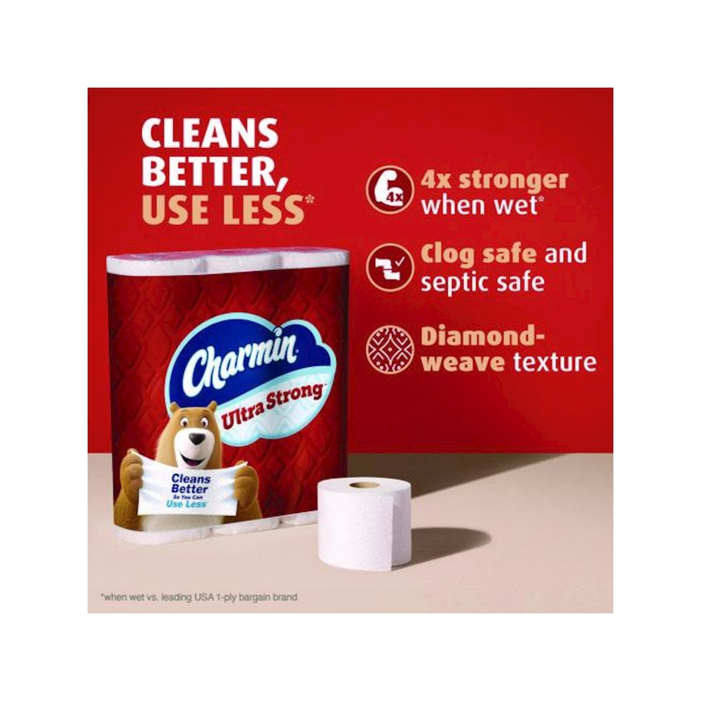 Ultra Strong Bathroom Tissue, Septic Safe, 2-Ply, White, 220 Sheets/Roll, 4 Rolls/Pack, 8 Packs/Carton. Picture 9
