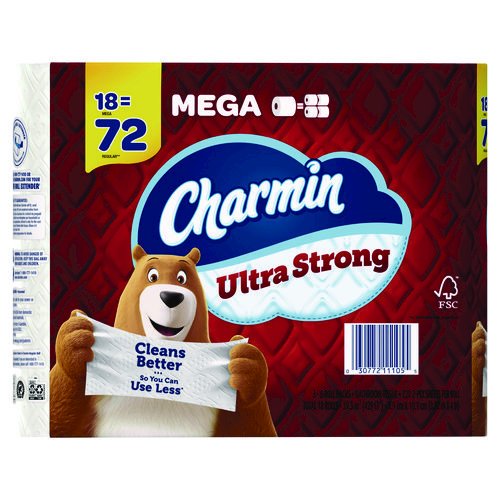 Ultra Strong Bathroom Tissue, Septic Safe, 2-Ply, White, 220 Sheet/Roll, 18/Pack. Picture 7