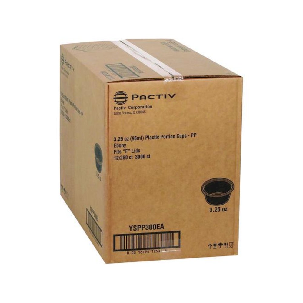 Plastic Portion Cup, 3.25 oz, Black, 3,000/Carton. Picture 2