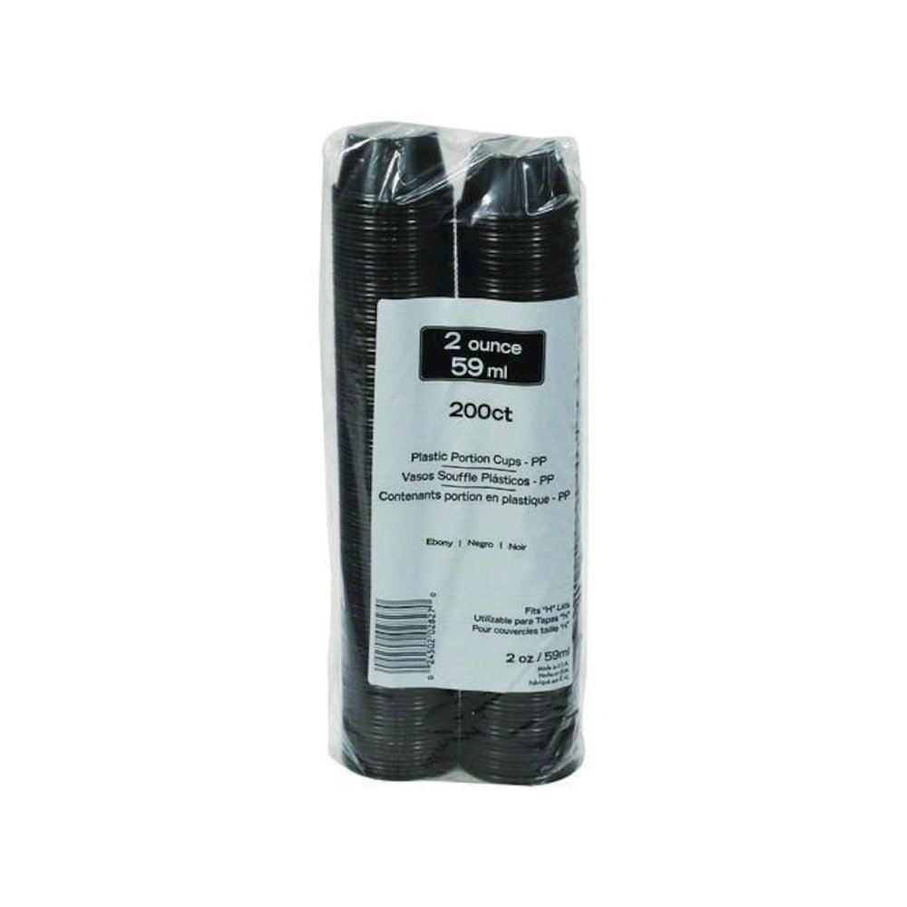 Plastic Portion Cup, 2 oz., Black, 2,400/Carton. Picture 4