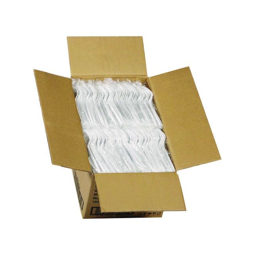 Fieldware Cutlery, Individually Wrapped, Mediumweight Fork, Plastic, White, 1,000/Carton. Picture 3