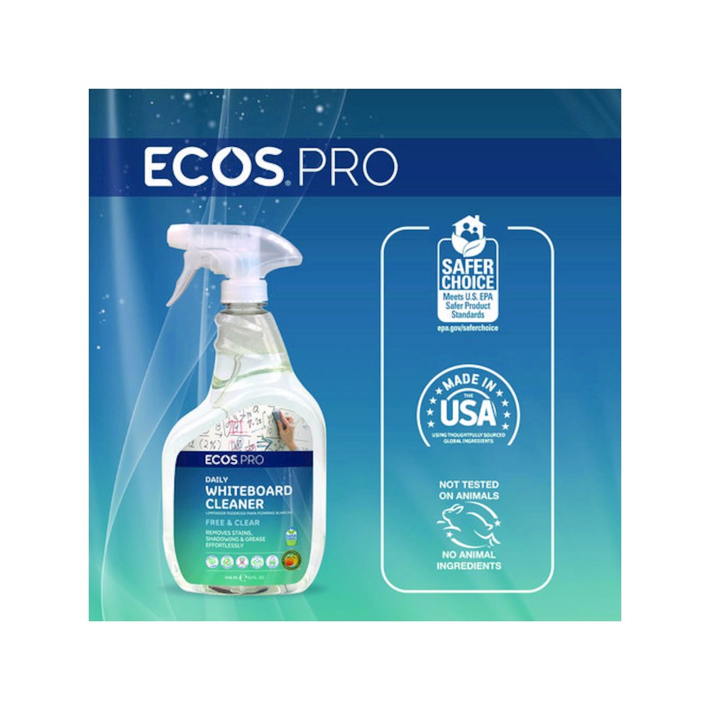 Daily Whiteboard Cleaner, Free and Clear, 32 oz Spray Bottle, 6/Carton. Picture 4