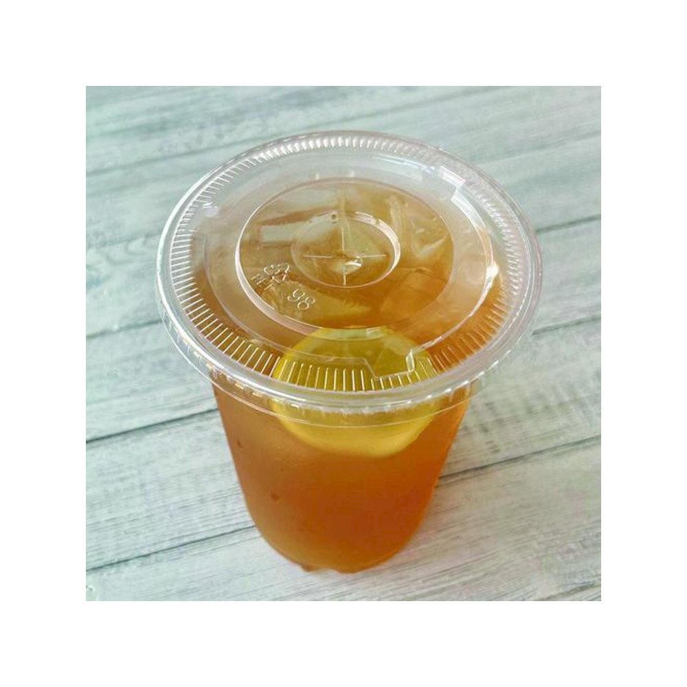 PET Cold Cup Lids, Fits 14 oz to 24 oz Cold Cups, Plastic, Clear, 100/Sleeve, 10 Sleeves/Carton. Picture 8