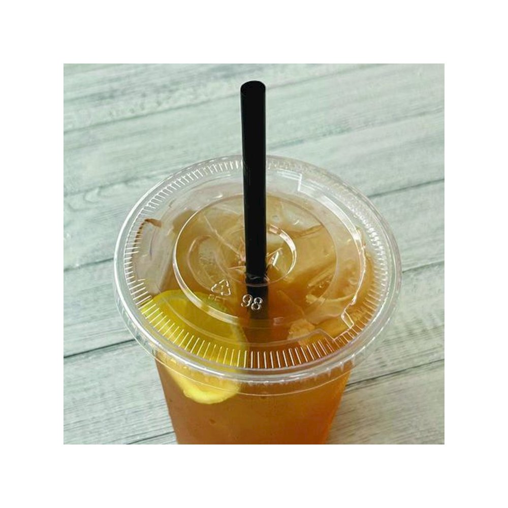 PET Cold Cup Lids, Fits 14 oz to 24 oz Cold Cups, Plastic, Clear, 100/Sleeve, 10 Sleeves/Carton. Picture 9