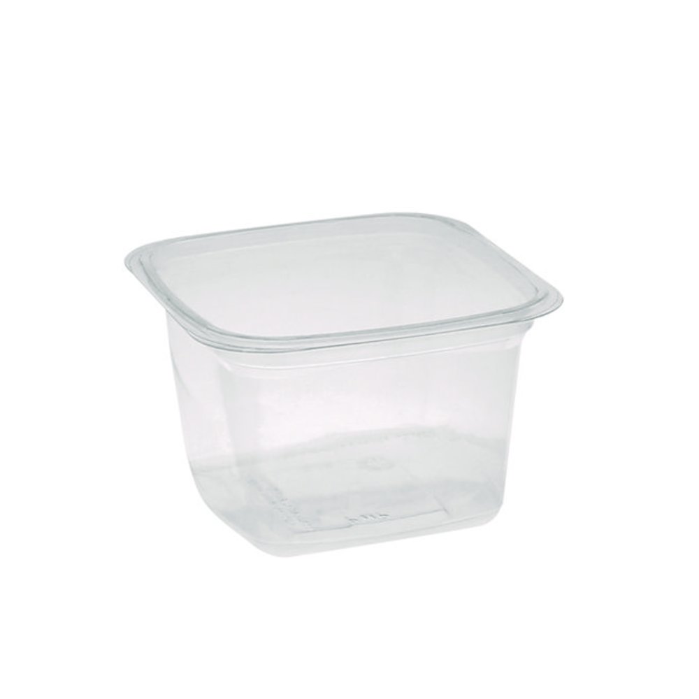 PET Square Container, 16 oz, 4 x 4 x 3, Clear, Plastic, 480/Carton. Picture 5