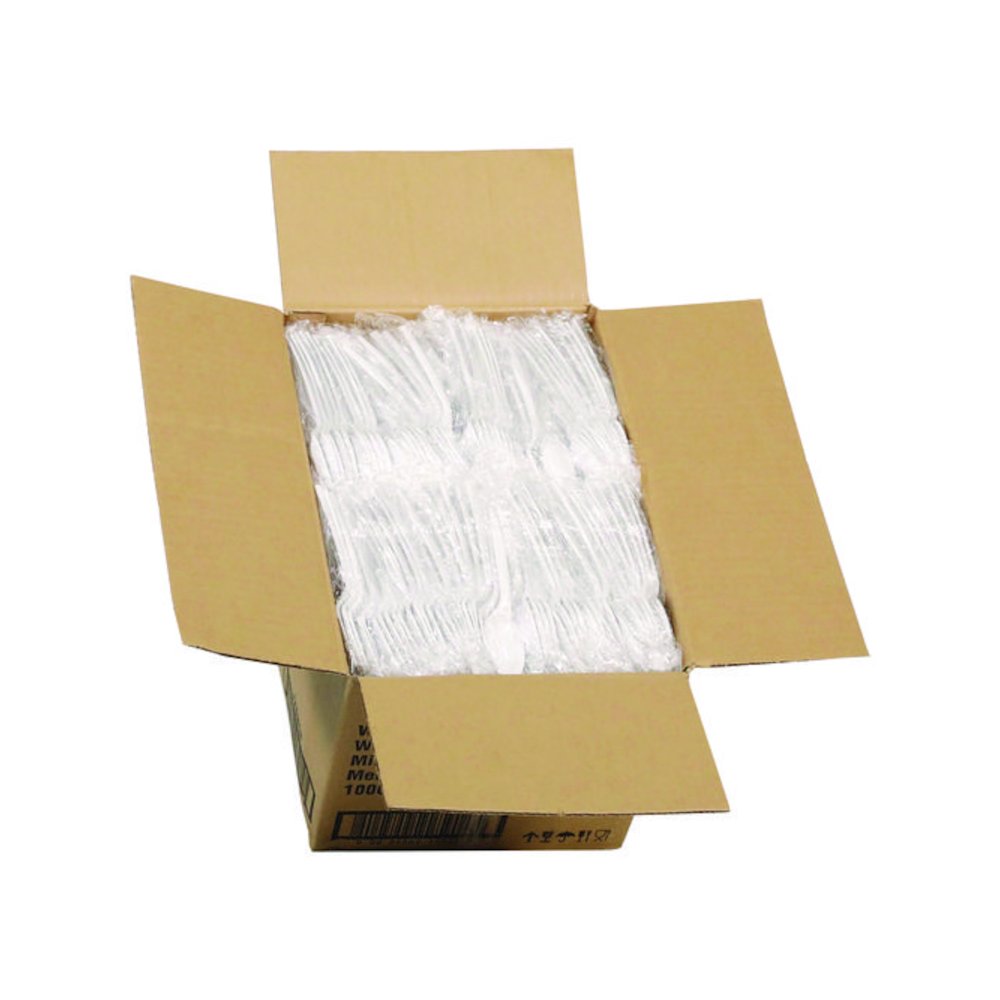 Fieldware Cutlery, Individually Wrapped, Mediumweight Spoon, Plastic, White, 1,000/Carton. Picture 4