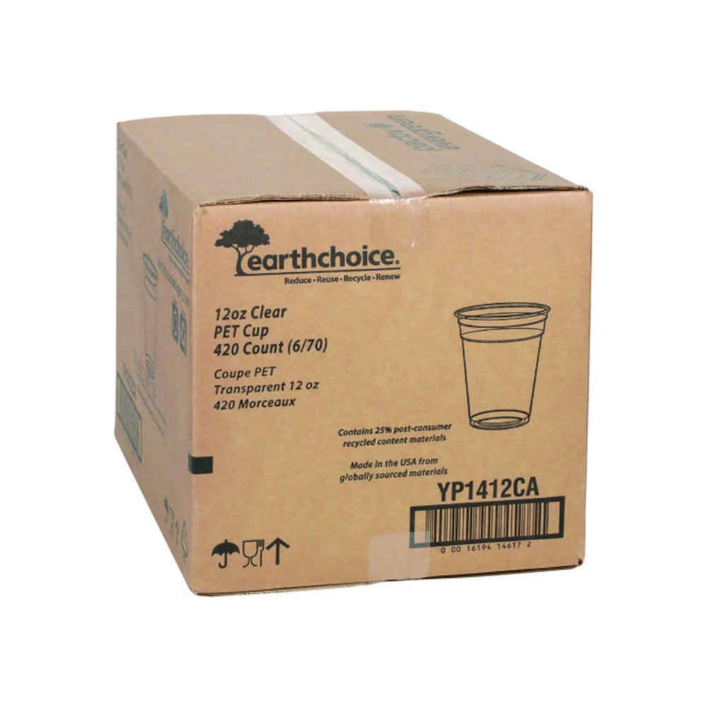 RPET Cold Cup, 12 oz, Plastic, Clear, 420/Carton. Picture 2