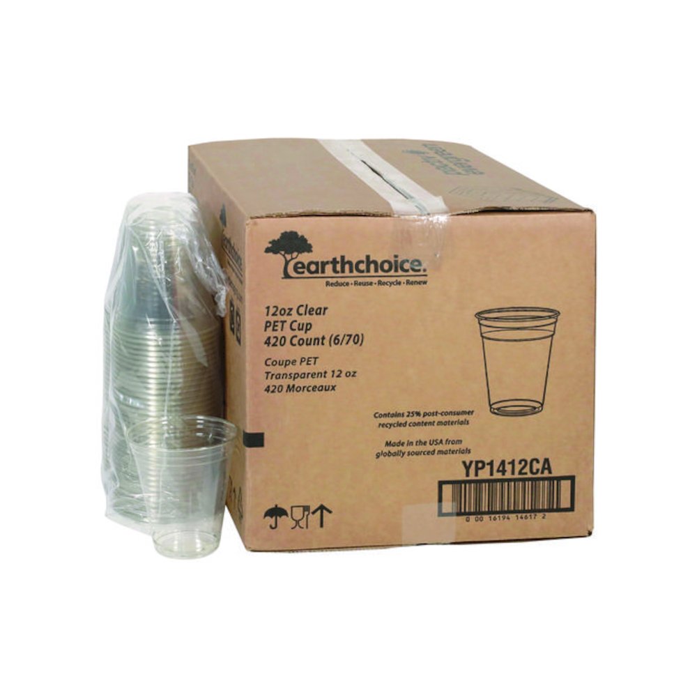 RPET Cold Cup, 12 oz, Plastic, Clear, 420/Carton. Picture 1