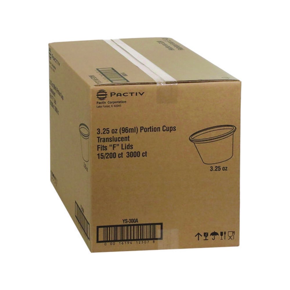 Plastic Portion Cup, 3.25 oz, Translucent, 3,000/Carton. Picture 2