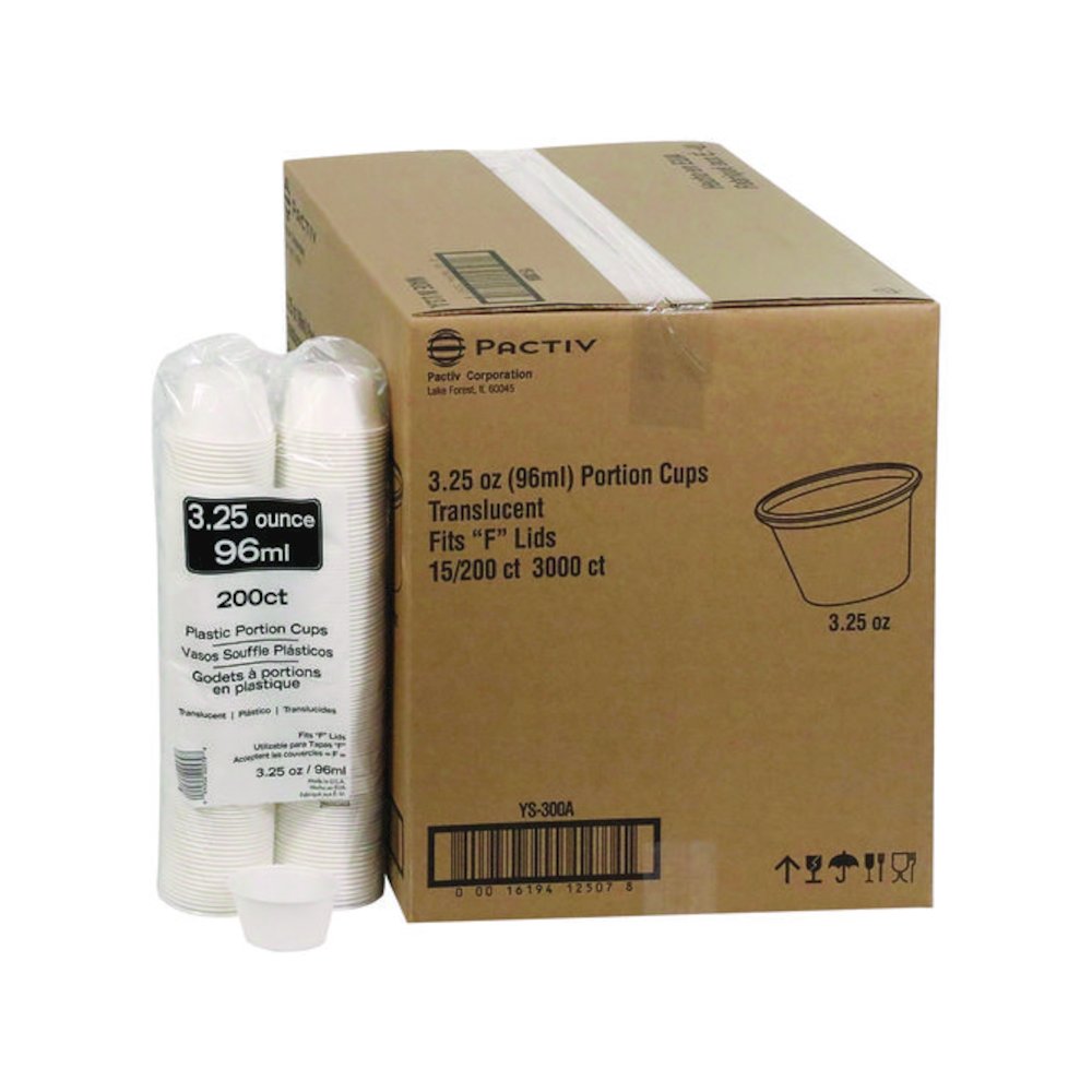 Plastic Portion Cup, 3.25 oz, Translucent, 3,000/Carton. Picture 1