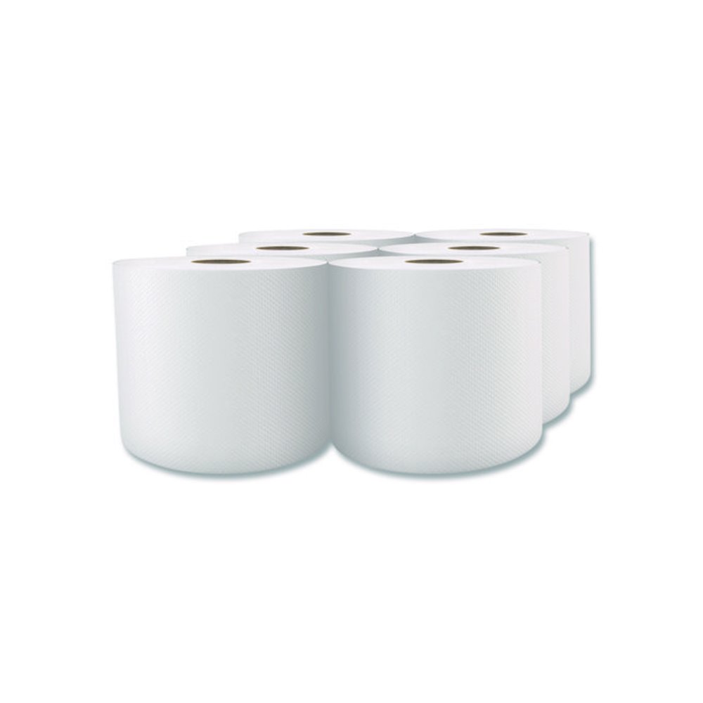 Select Center-Pull Paper Towels, 2-Ply, 7.3 x 10, White, 600/Roll, 6 Rolls/Carton. Picture 3