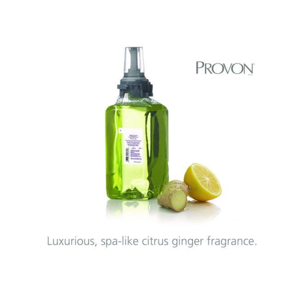 Foam Hand and Showerwash Refill, Citrus Ginger Scent, 1,250 mL, 3/Carton. Picture 3