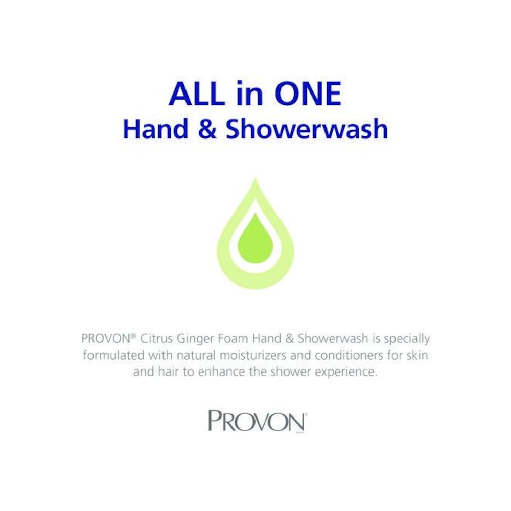 Foam Hand and Showerwash Refill, Citrus Ginger Scent, 1,250 mL, 3/Carton. Picture 5