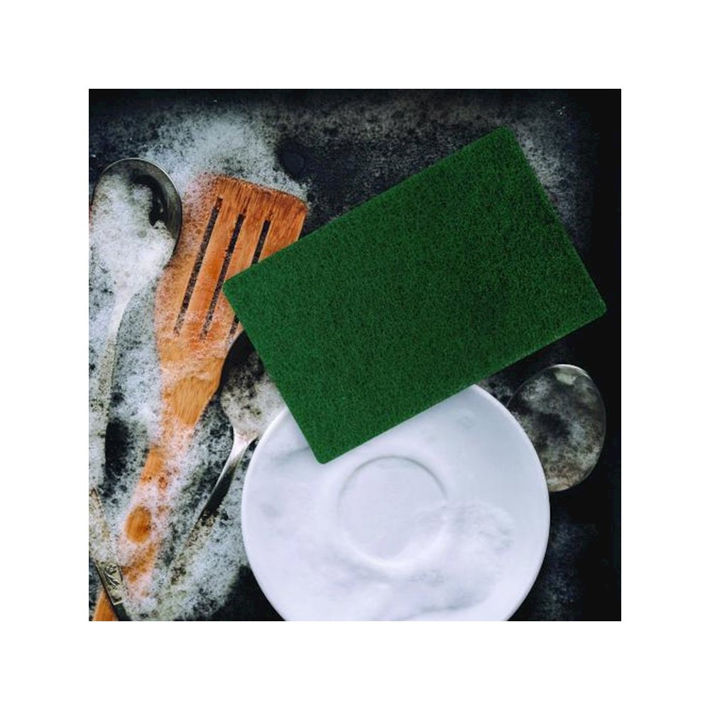 90-96 Medium Duty Hand Cleaning Pad, 6 x 9, Green, 20/Carton. Picture 3