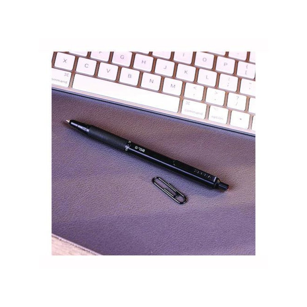 G-750 Gel Pen, Retractable, Medium 0.7 mm, Black; Blue Ink, Black Barrel, 2/Pack. Picture 5