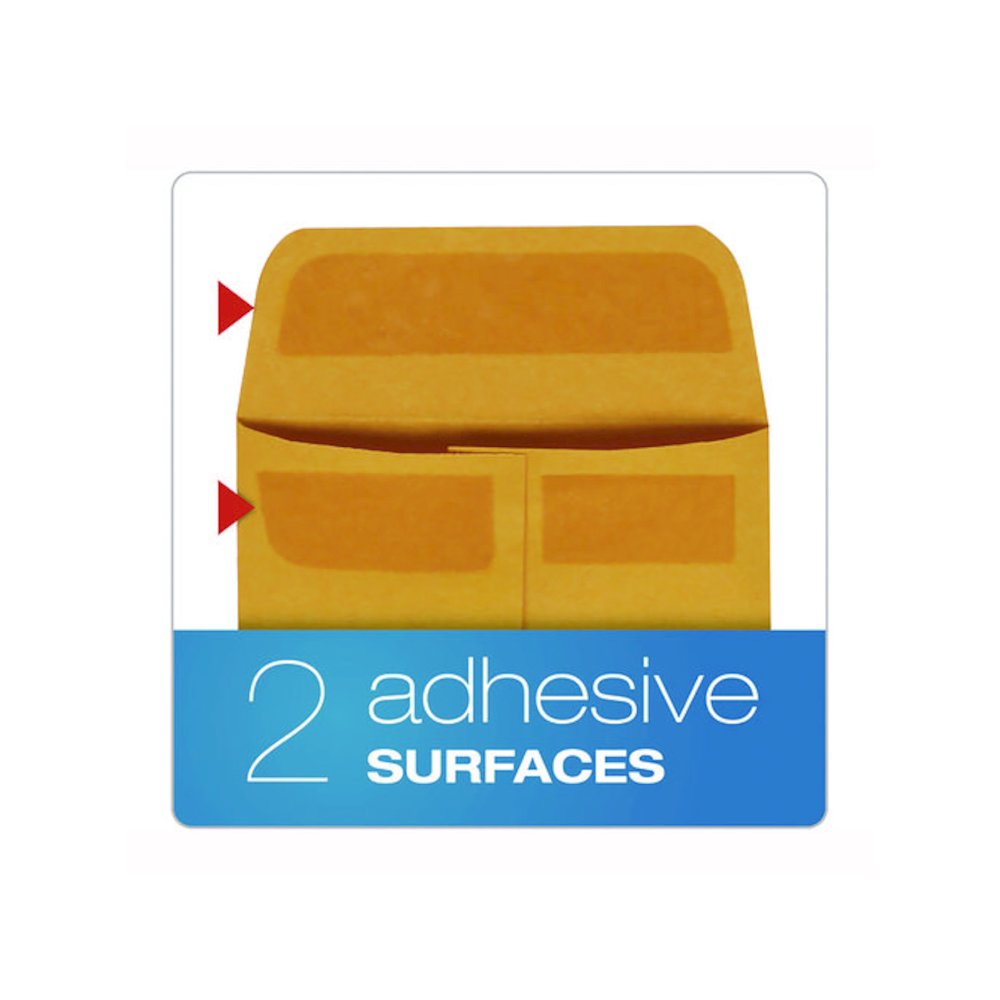 Redi-Seal Coin and Small Parts Envelope, #5, Square Flap, Redi-Seal Adhesive Closure, 3.13 x 5.25, Brown Kraft, 500/Box. Picture 5