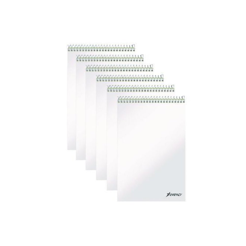 Steno Pads, Green Cover, Gregg Rule, (80) Green-Tint 6 x 9 Sheets, 6/Pack. Picture 1