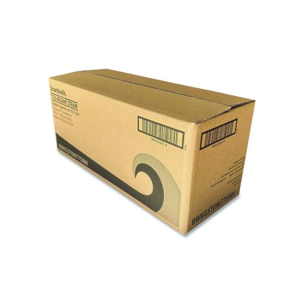 Giant Straws, 7.75", Polypropylene, Clear, 150/Pack, 10 Packs/Carton. Picture 2