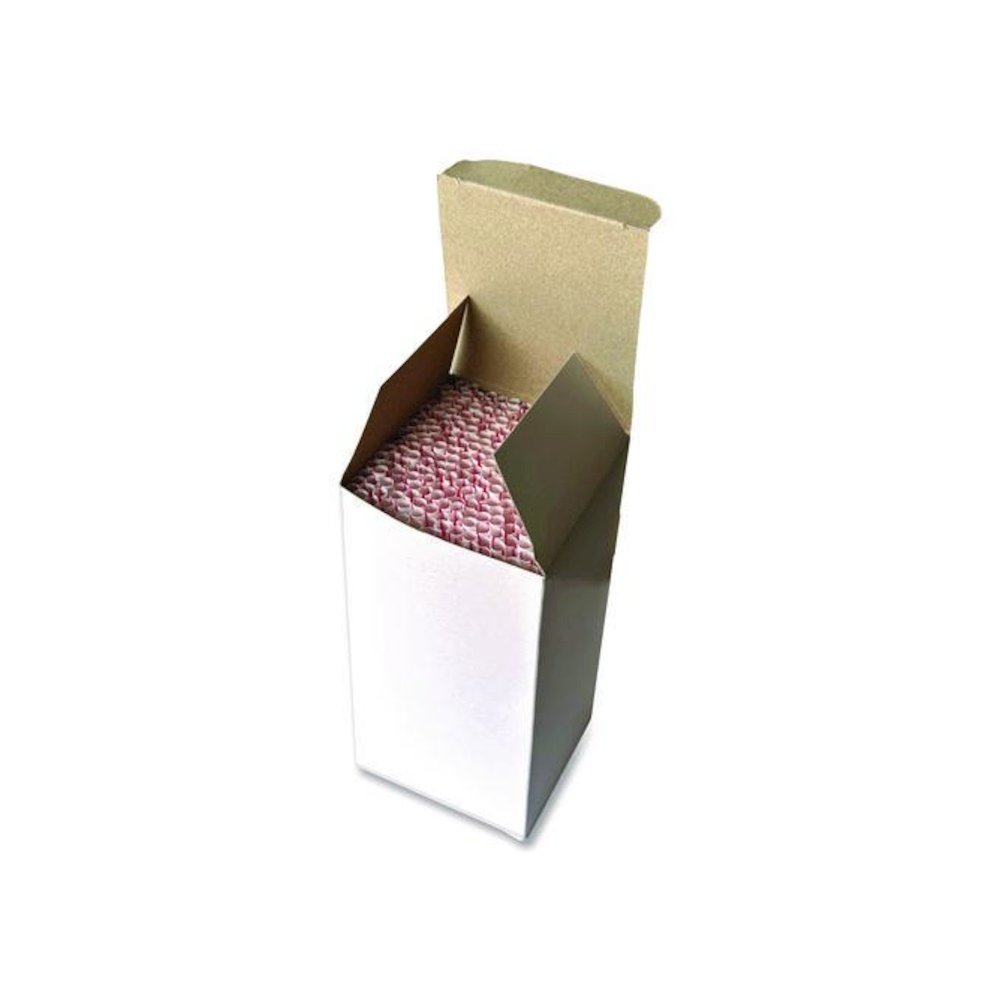 Jumbo Straws, 7.75", Polypropylene, Red/White Striped, 250/Pack, 50 Packs/Carton. Picture 2