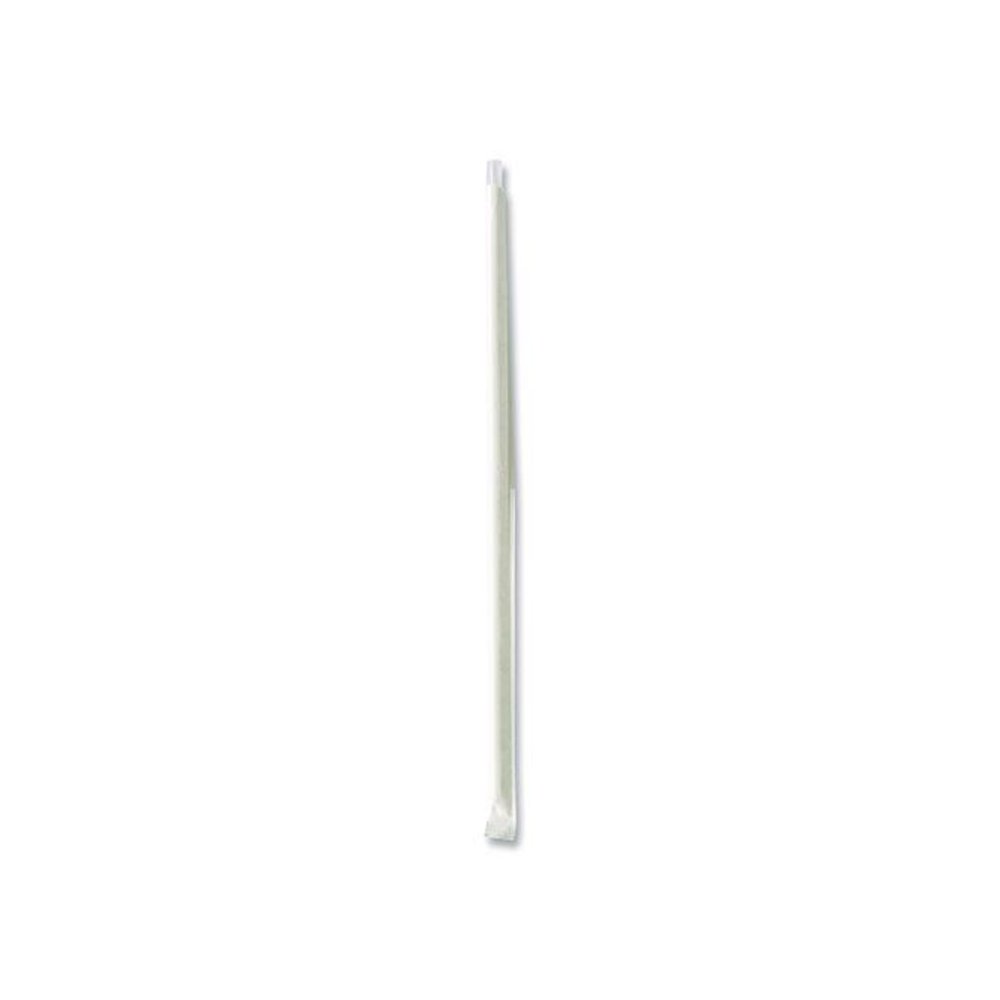 Wrapped Jumbo Straws, 10.25", Polypropylene, Clear, 500/Pack, 4 Packs/Carton. Picture 2