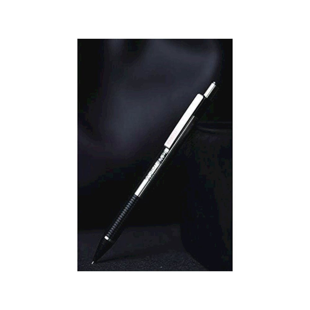 M-301 Mechanical Pencil, 0.5 mm, HB (#2), Black Lead, Silver/Black Barrel, Dozen. Picture 3