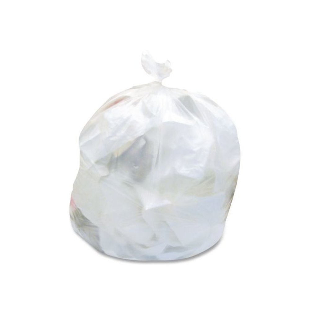Low Density Can Liners, 30 gal, 0.5 mil, 30" x 36", Clear, Flat Pack, 250/Carton. Picture 1
