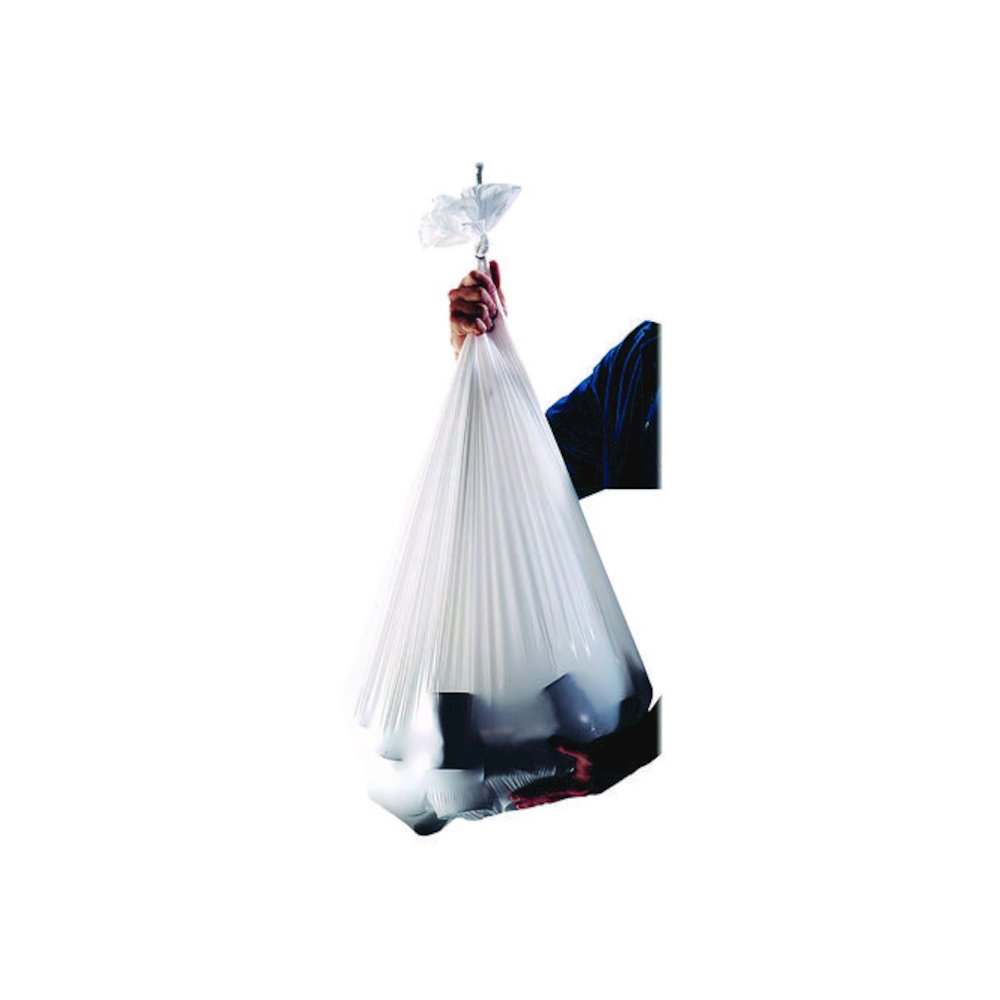 Linear Low-Density Can Liners, 16 gal, 0.7 mil, 24" x 32", Clear, Interleaved Roll, 500/Carton. Picture 2