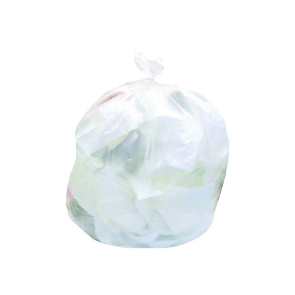 High-Density Waste Can Liners, 33 gal, 9 mic, 33" x 40", Natural, Roll, 25 Bags/Roll, 20 Rolls/Carton. Picture 1