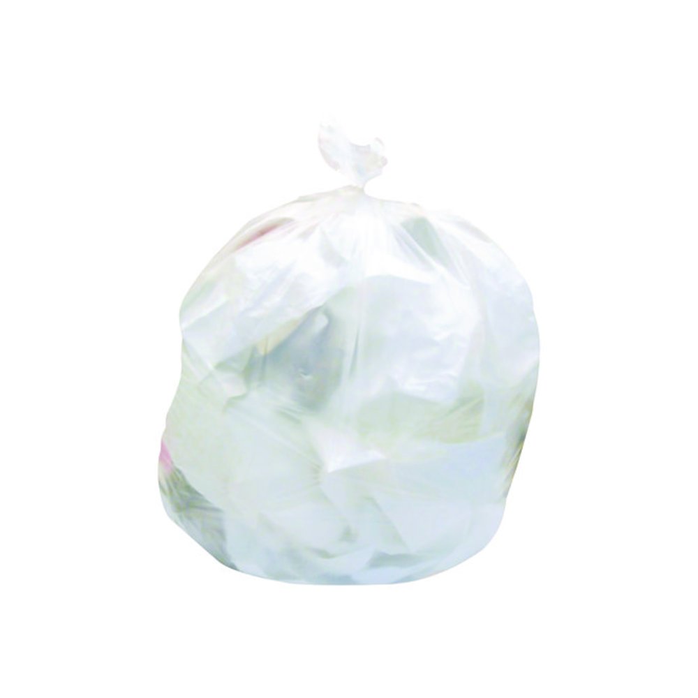 High-Density Waste Can Liners, 10 gal, 6 mic, 24" x 27", Natural, Roll, 50 Bags/Roll, 20 Rolls/Carton. Picture 1