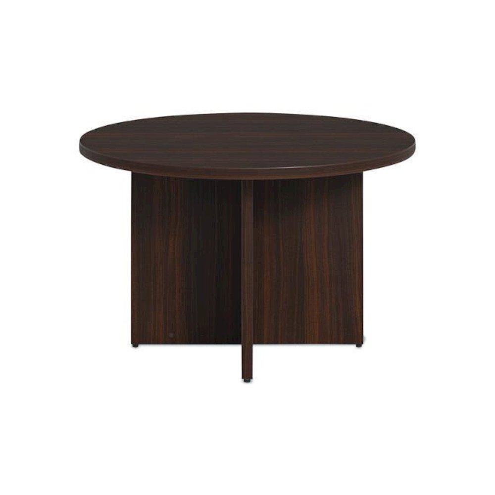 Alera Seville Round Conference Table, Round, 48" Diameter, Mahogany. Picture 3