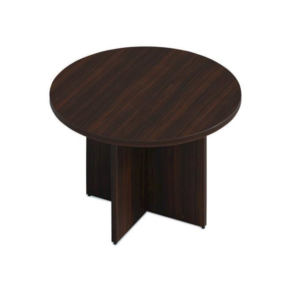 Alera Seville Round Conference Table, Round, 48" Diameter, Mahogany. Picture 4