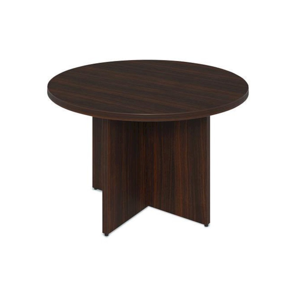 Alera Seville Round Conference Table, Round, 48" Diameter, Mahogany. Picture 5