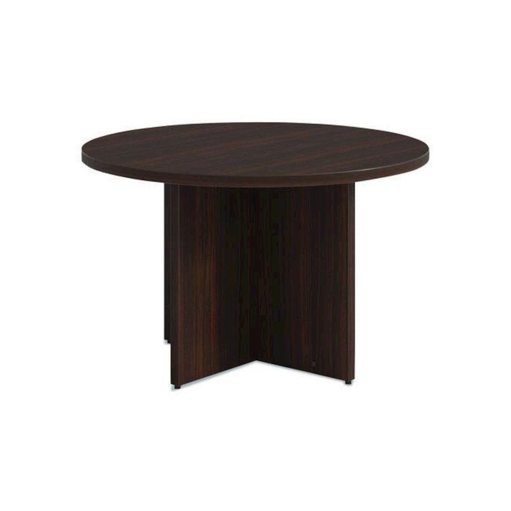 Alera Seville Round Conference Table, Round, 48" Diameter, Mahogany. Picture 1
