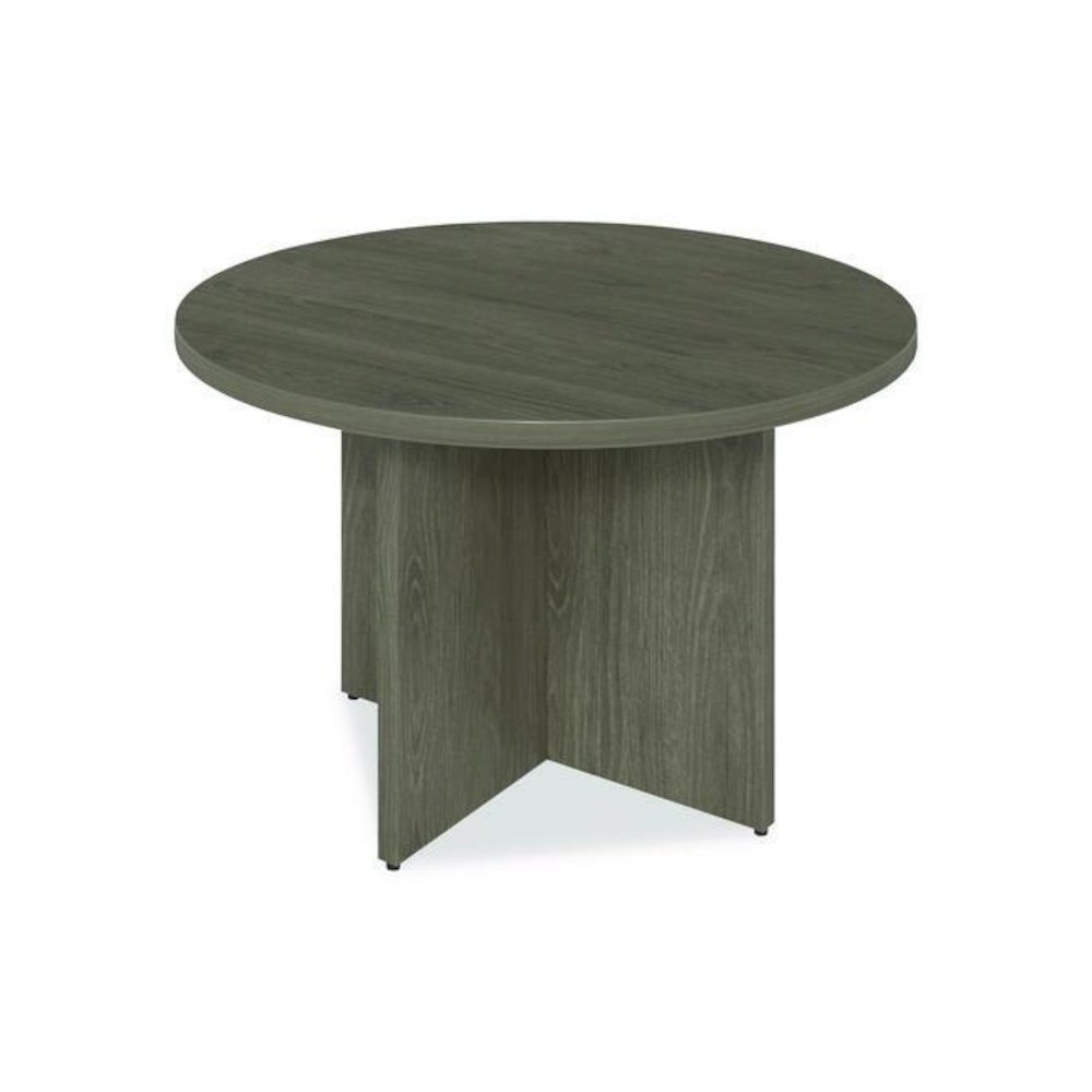 Alera Seville Round Conference Table, Round, 48" Diameter, Walnut. Picture 5