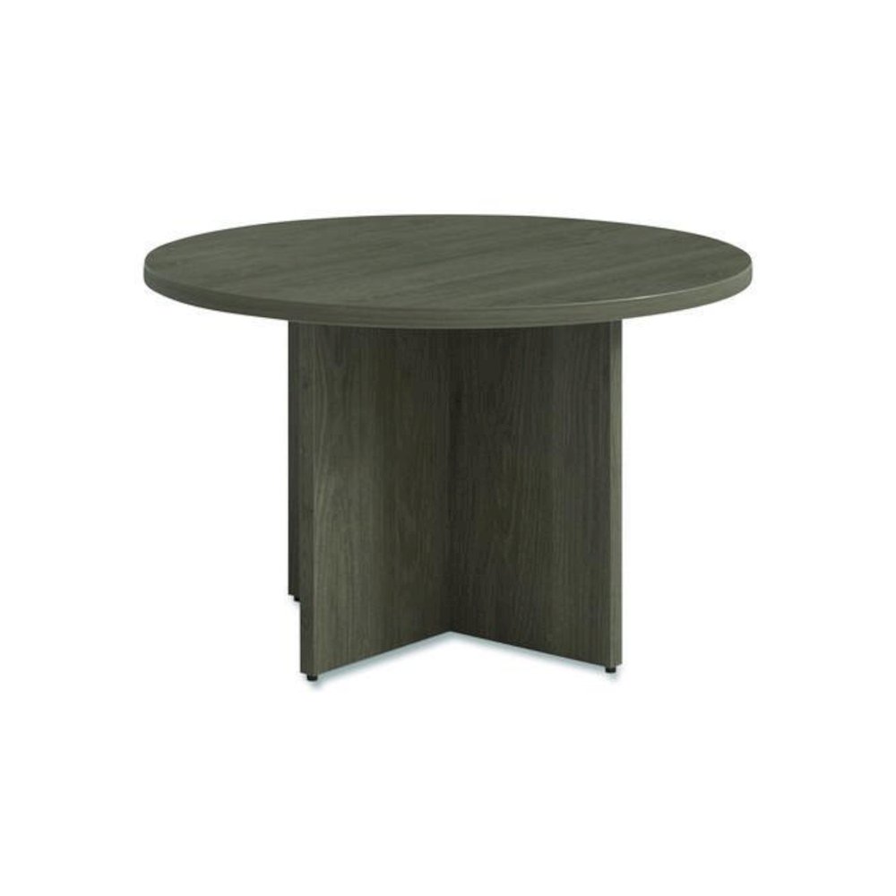 Alera Seville Round Conference Table, Round, 48" Diameter, Walnut. Picture 1