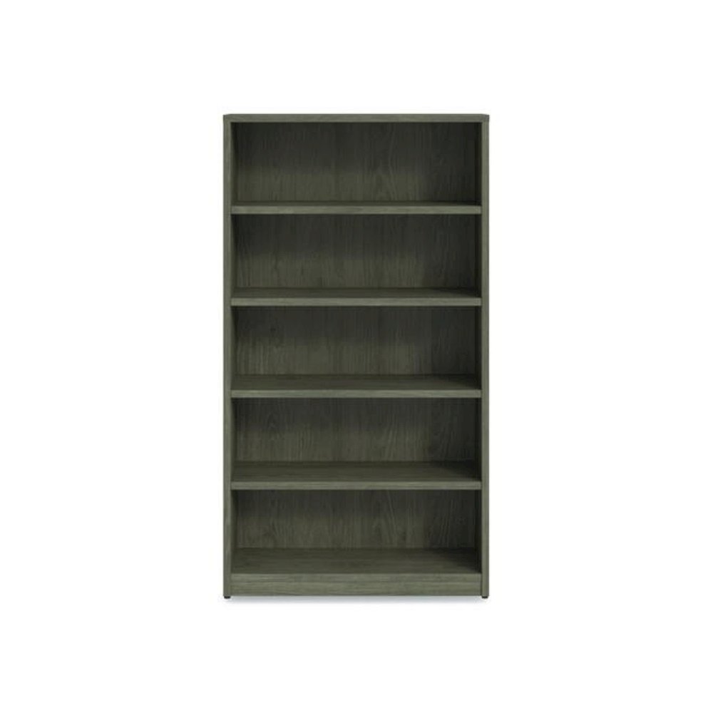 Alera Seville Bookcase, Five-Shelf, 36w x 14d x 65h, Walnut. Picture 3